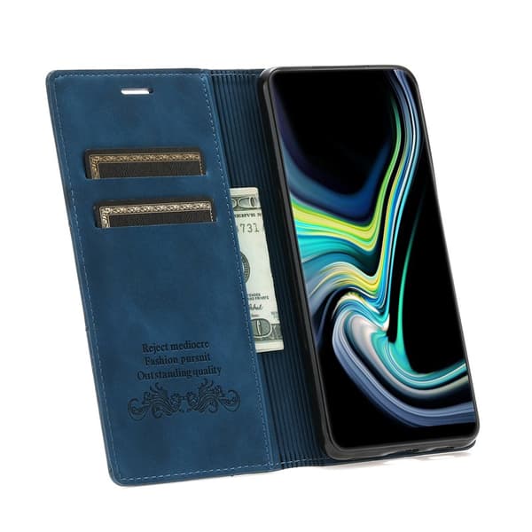 Plånboksfodral för Samsung Galaxy S26 Plus Magnetiskt Konstläder - Blå