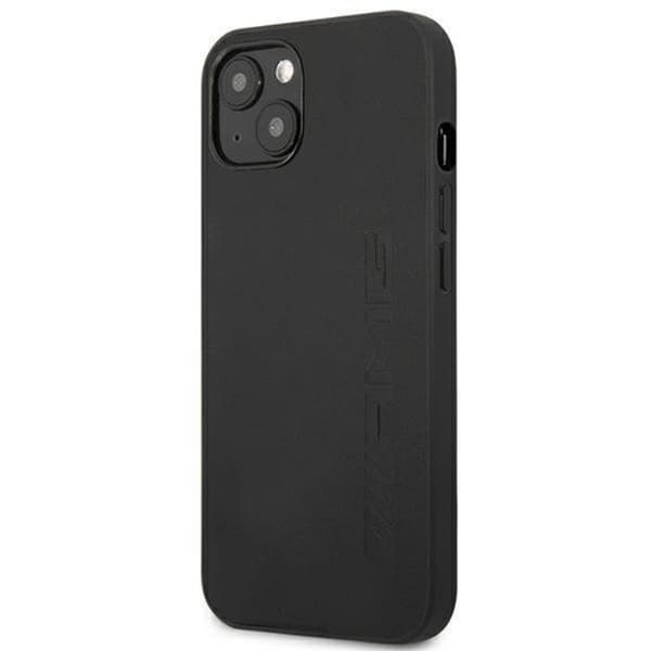 AMG iPhone 14 Plus Cover Læder Hot Stamped - Sort Black