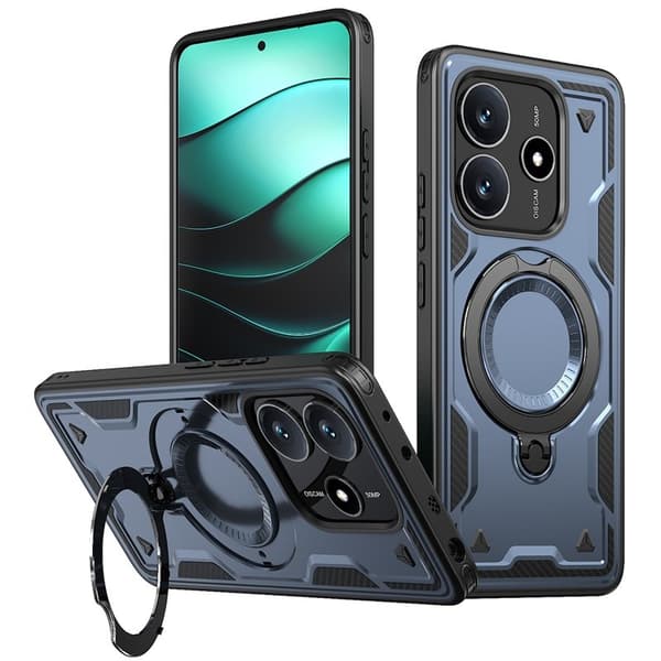 Mobilskal till Xiaomi Redmi Note 14 5G Plast Militärskydd - Blå