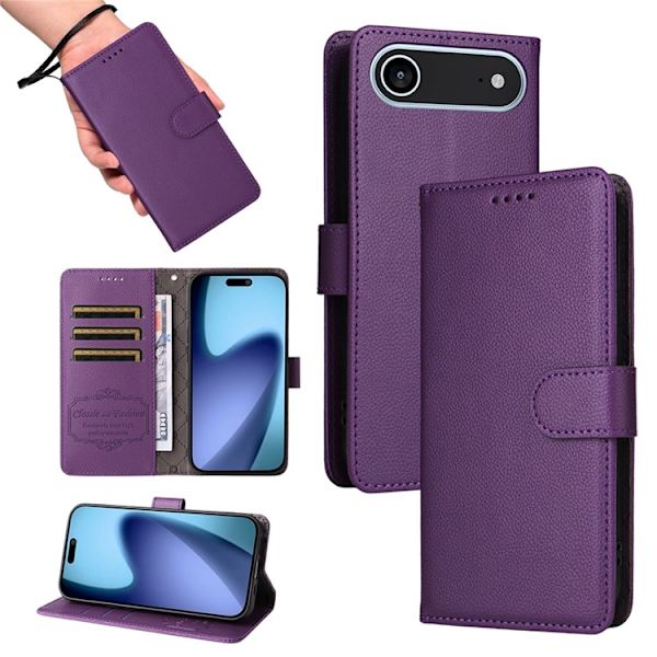 iPhone Air Plånboksfodral RFID Blocking med Handledsrem Lila