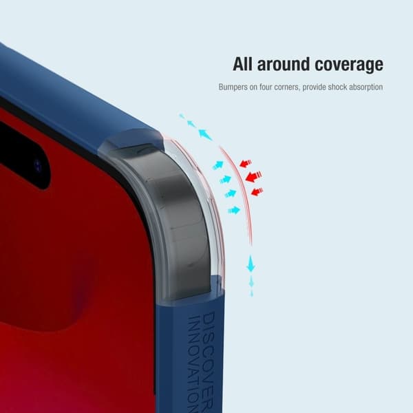 NILLKIN Super Frosted Shield Pro Mobilskal till iPhone 15 Pro Blå