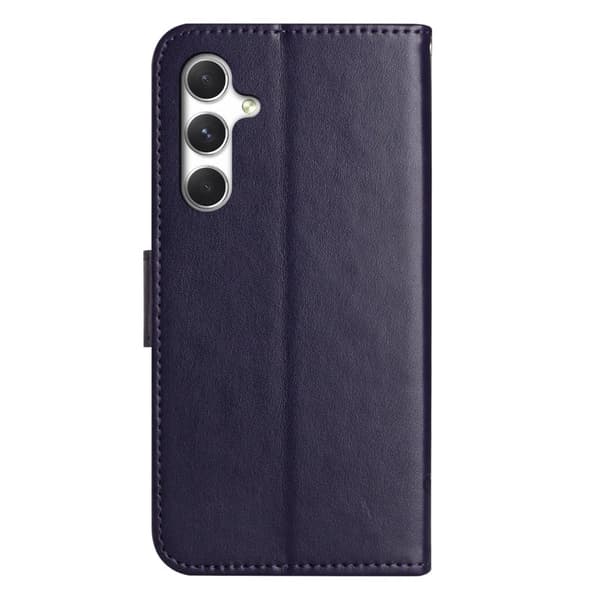 Plånboksfodral för Samsung Galaxy S26 Plus Ställ Impräntad Fjäril - Mörkblå