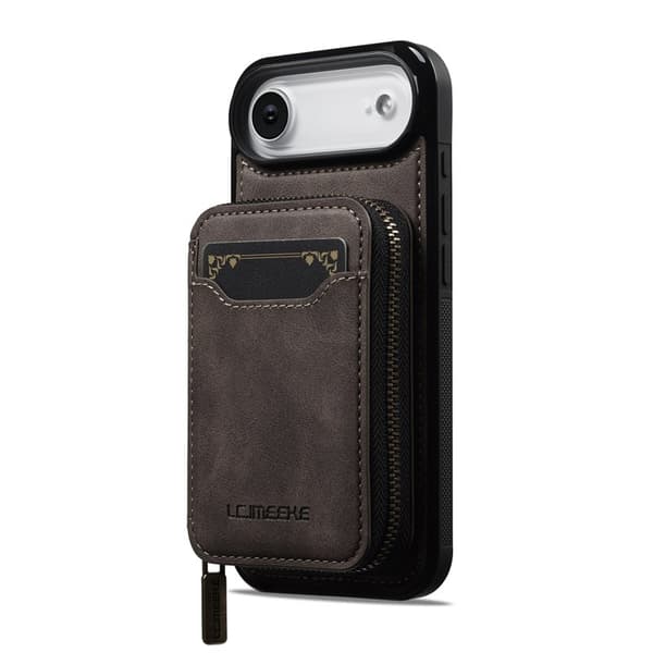LC.IMEEKE L6 iPhone Air Plånboksfodral Magnetiskt - Konstläder - Brun