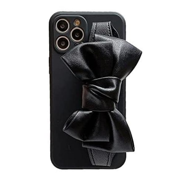 Bowknot Läderrem TPU Skal iPhone 13 - Svart Svart