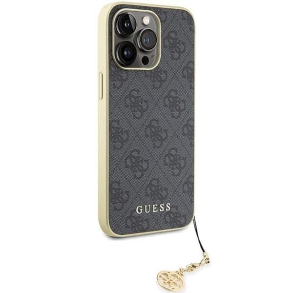 Guess iPhone 15 Pro Max Mobilskal 4G Charms Collection - Grå Grå
