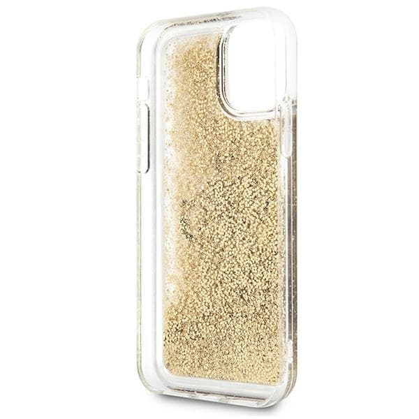 Guess Mobilskal till iPhone 11 / Xr MagSafe 4G Big Liquid Glitter - Guld