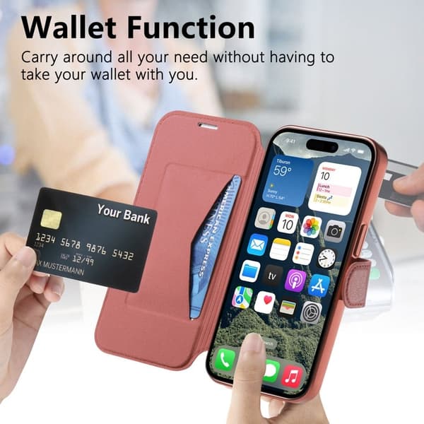 CASENEO Mobilskal till iPhone 16 Pro Max TPU Inre - Röd