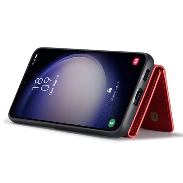 DG.MING Konstläder Plånboksfodral för Samsung Galaxy A16 5G - Röd