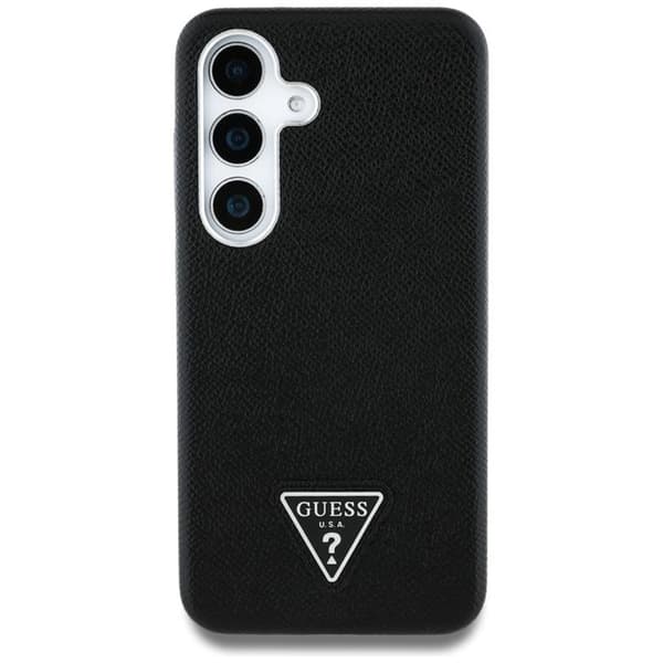 Guess Mobilskal till Galaxy S25 MagSafe Grained Triangle Logo - Svart Svart