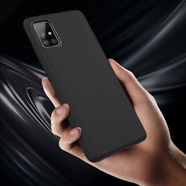 Twill Texture flexicase skal Samsung Galaxy A51 5G - Svart Svart