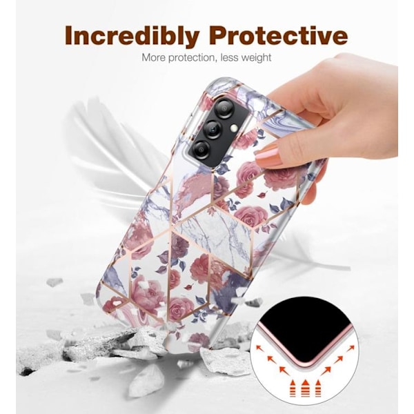 Tech-Protect Galaxy A14 5G Mobiskal Velar Marble - Rosa