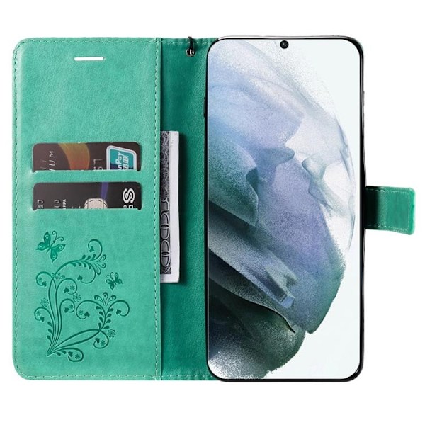 Butterfly Imprinted Cover Galaxy S22 Plus - Grøn Green