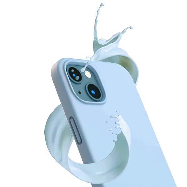 SiGN iPhone 14 Plus Skal Liquid Silicone - Safir blå Blå