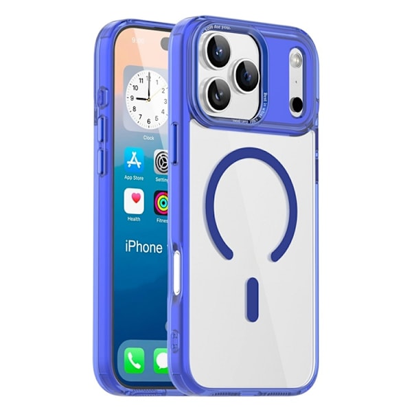 Mobilskal till iPhone 17 Pro MagSafe Transparent TPU+PC - Blå Blå