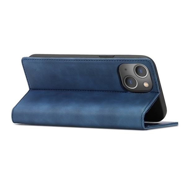 LC.IMEEKE iPhone 14 Plånboksfodral Konstläder - Flip Folio - Blå