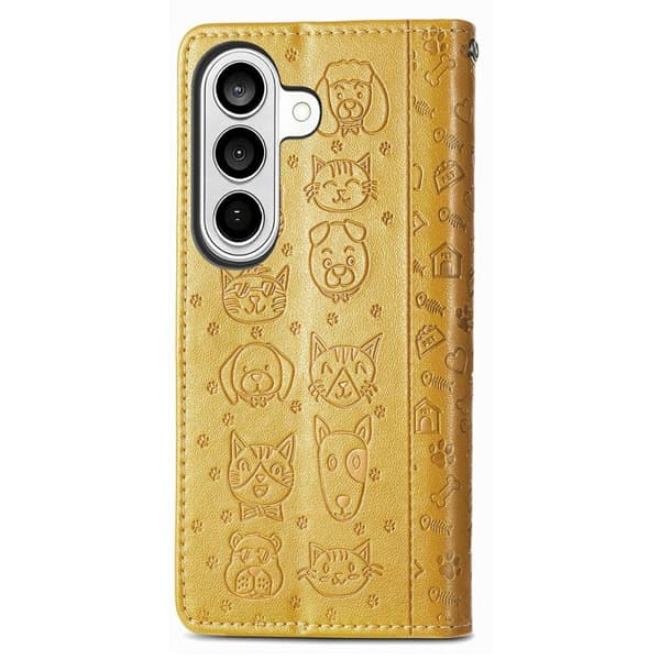 Plånboksfodral för Samsung Galaxy S26 Plus Konstläder - Gul