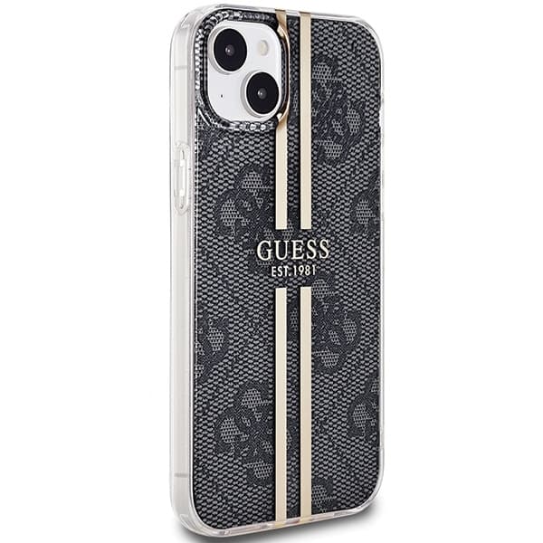 Guess telefontaske til iPhone 15 Plus/14 Plus MagSafe IML 4G guldstribe