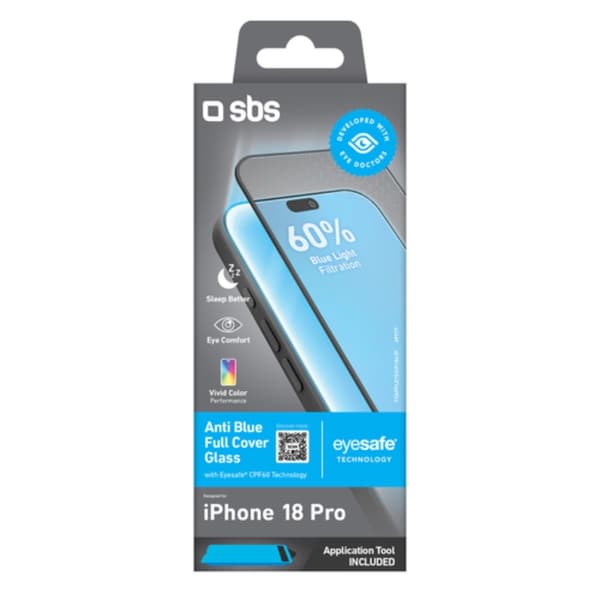 SBS Härdat Glas Skärmskydd För iPhone 18 Pro Anti Blue