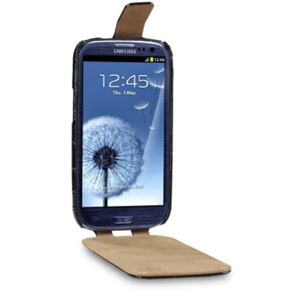 Croco mobilväska till Samsung Galaxy S3 I9300 (Svart) Svart