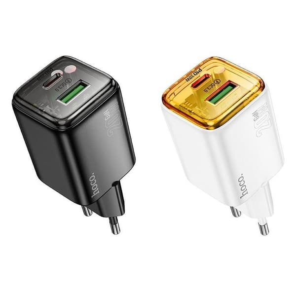 Hoco Snabbladdare PD 20W USB-A USB-C QC3.0 3A N52 - Vit