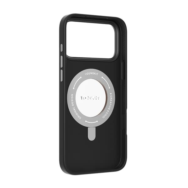 YOUNGKIT Mobilskal till iPhone 17 Pro Rotating Kickstand - Svart Svart