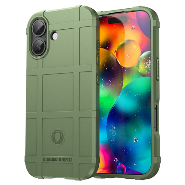 Mobilskal till iPhone 17 Grid Design Scratch-Proof Soft TPU - Grön Grön