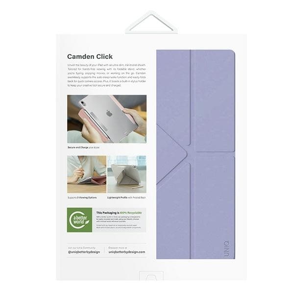 UNIQ iPad Air 13" (2024) Etui Camden Click - Lilla/Lys Violet
