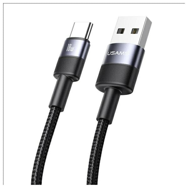 USAMS SY USB-A till USB-C Kabel 3A 1,2 m SJ718USB01 - Stål