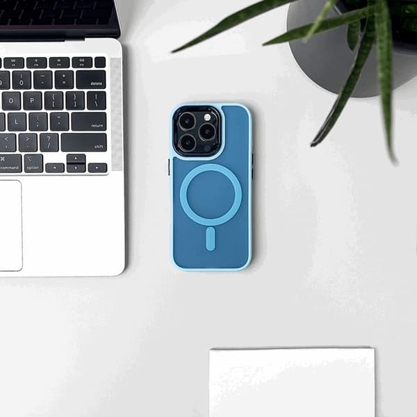 Telefontaske til iPhone 16e MagSafe Fashion - Blå Blå