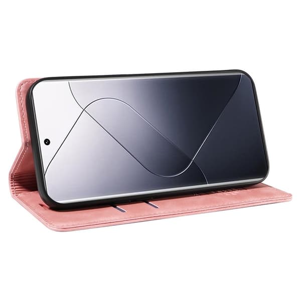BETOPNICE 003 för Xiaomi 14 Pro Plånboksfodral Konstläder - Rosa