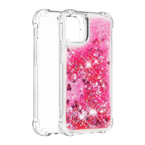 Pudotuksenkestävä Glitter Sequins Suojakuori iPhone 13 Minille - vaaleanpunainen Pink