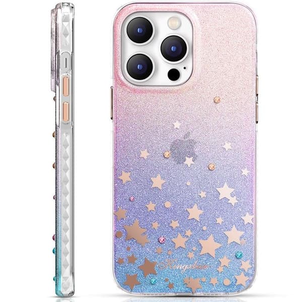 Kingxbar iPhone 14 Plus -kuori Heart Star - Zodiac Rosa