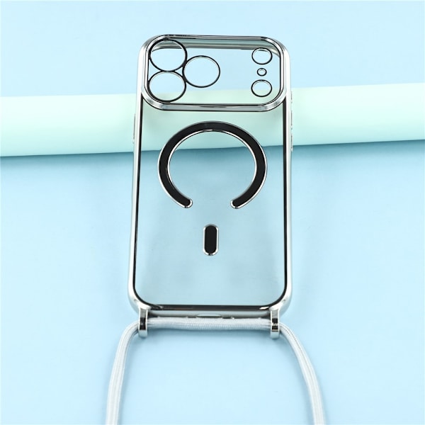 Mobilskal till iPhone 17 Pro MagSafe Electroplating Edge TPU - Silver Silver