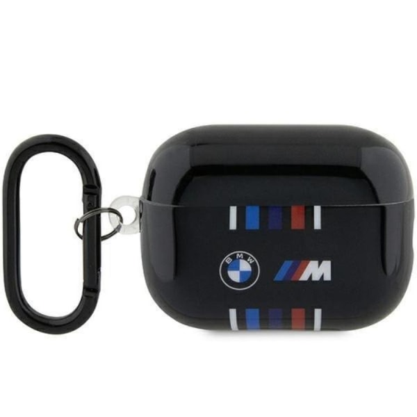 BMW Airpods Pro 2 Cover med flere farvede linjer - sort