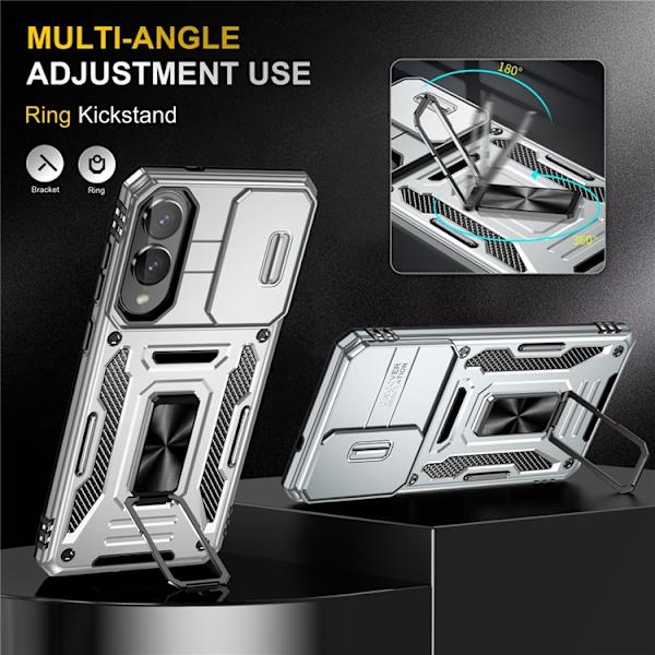 Mobilskal till Galaxy S25 Edge Kickstand Slide - Grå Grå