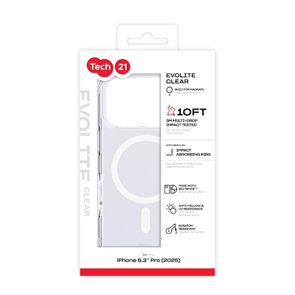 Tech21 Evo Lite MagSafe Apple iPhone 17 Pro Transparent