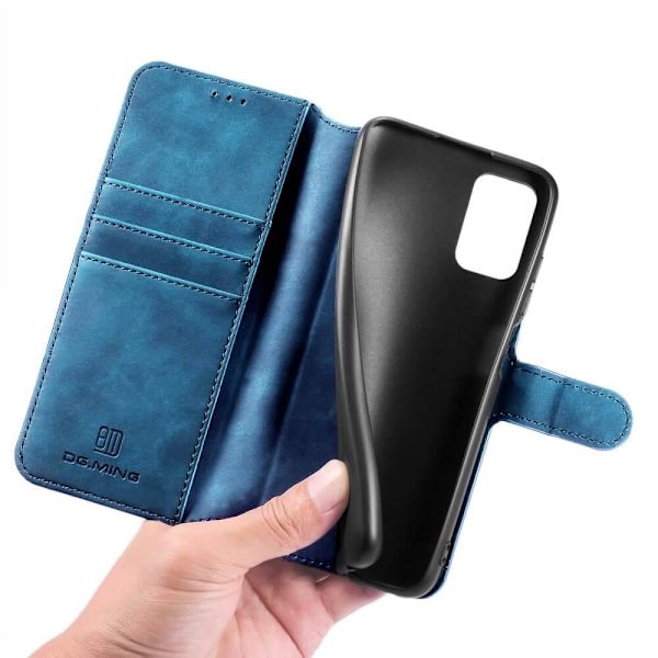 Dgming Retro -lompakkokotelo Samsung Galaxy A03s -puhelimelle - sininen Blue