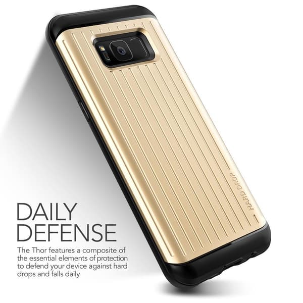 Verus Waved Hard Drop Cover til Samsung Galaxy S8 Plus - Guld Guld