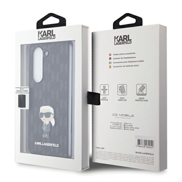 Karl Lagerfeld Galaxy Z Fold 5 Mobilskal Monogram Ikonik Pin Svart
