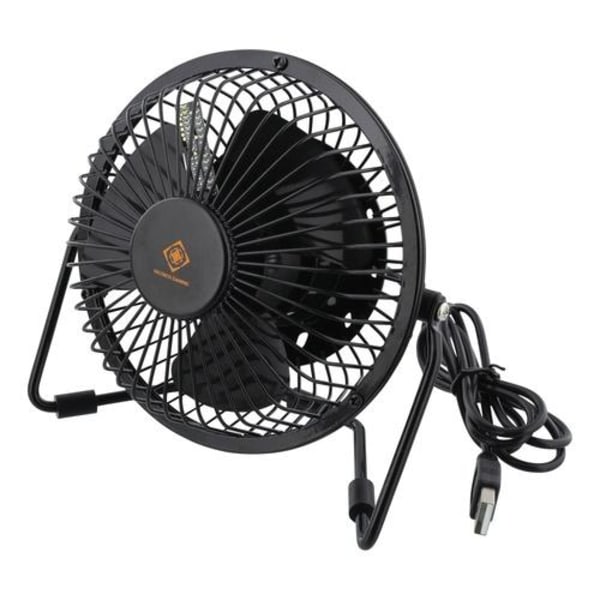 Deltaco - Gaming USB Skrivebordsventilator Med Ur - Sort Black