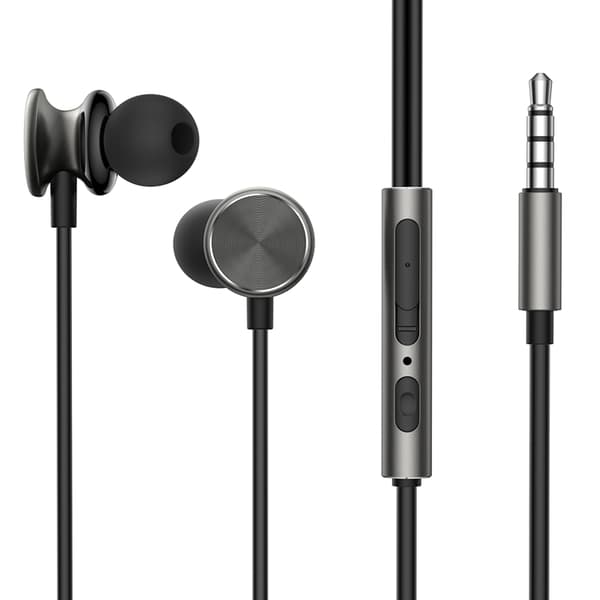 Joyroom Wired Series JR-EW03 Hörlurar med Tråd - Mörkgrå Grå