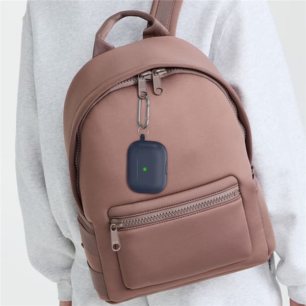 AHASTYLE AirPods Pro 2 Mobilskal Silikon med Carabiner/Lanyard CS14 - Blå Blå