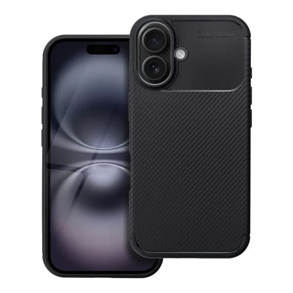 Telefontaske til iPhone 16 Plus Carbon Premium - Sort Black
