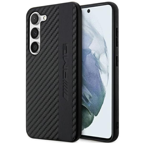 AMG Galaxy S23 Plus Skal Carbon Stripe & Embossed - Sort Black