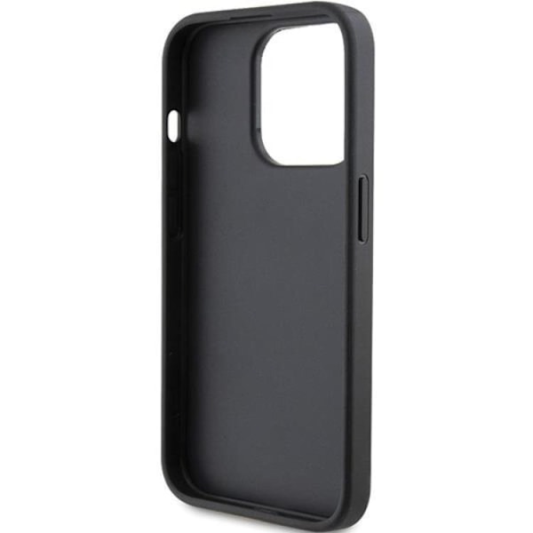 Karl Lagerfeld iPhone 15 Pro Mobilskal Korthållare Metal Logo Svart