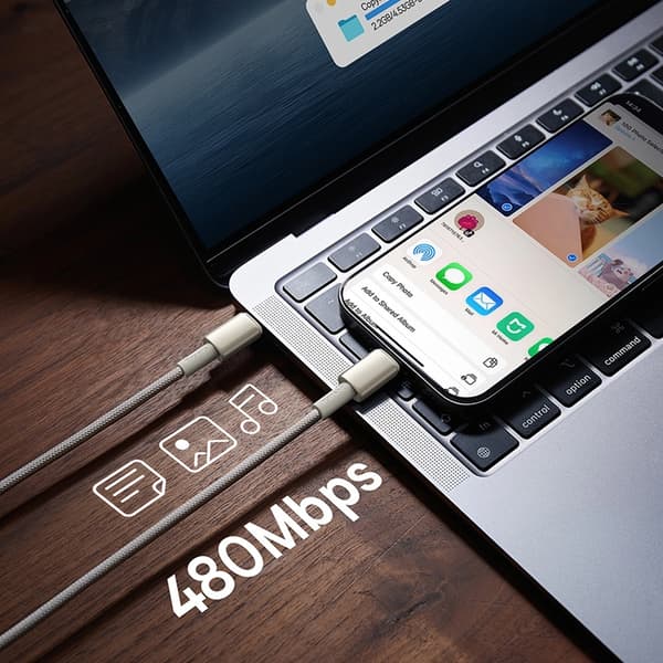Baseus USB-C till USB-C kabel 100W 2m Tungsten Gold - Guld Guld
