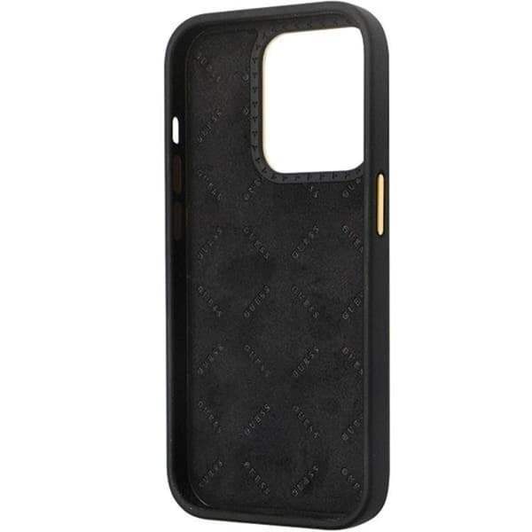 Guess iPhone 13 Pro/13 Mobilskal Silikon Logo Strass 4G - Sort Black
