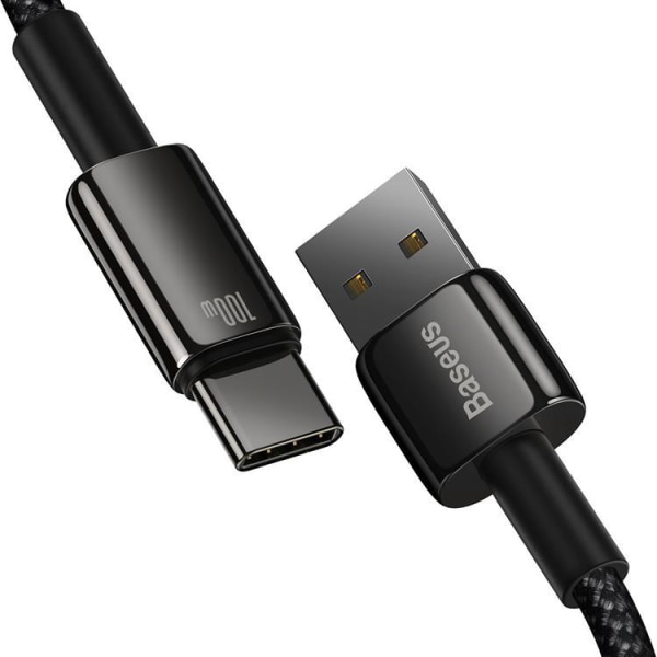 Baseus Tungsten USB-A til USB-C Kabel 100W 2m - Sort