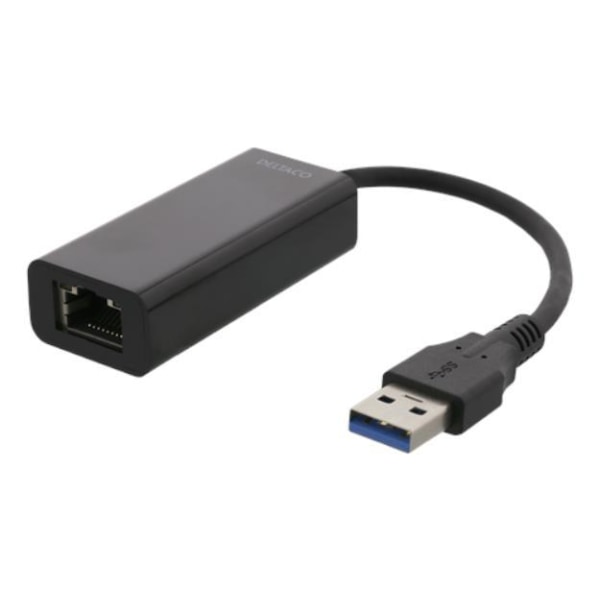 Deltaco USB 3.0 Nätverksadapter - Svart Svart