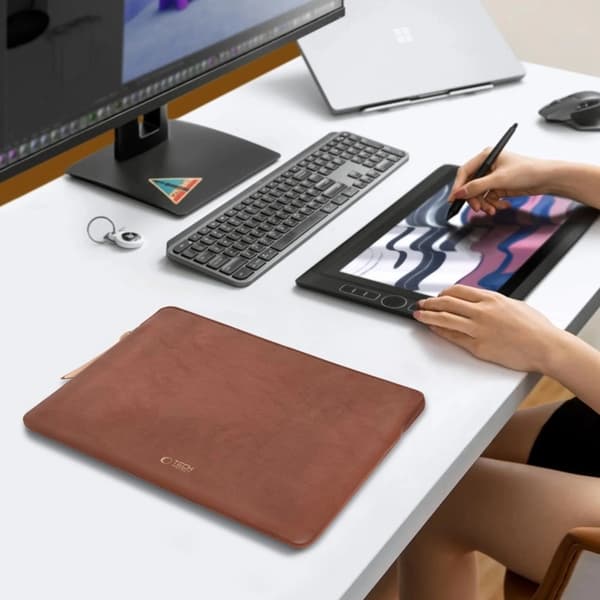 Tech-Protect Taske til bærbar computer (13-14") Fleece - Brun Brun